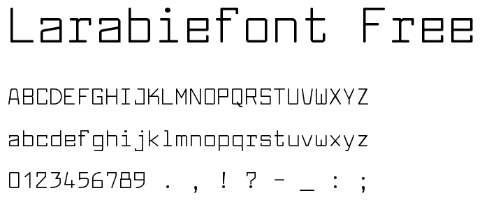 Larabiefont Free font